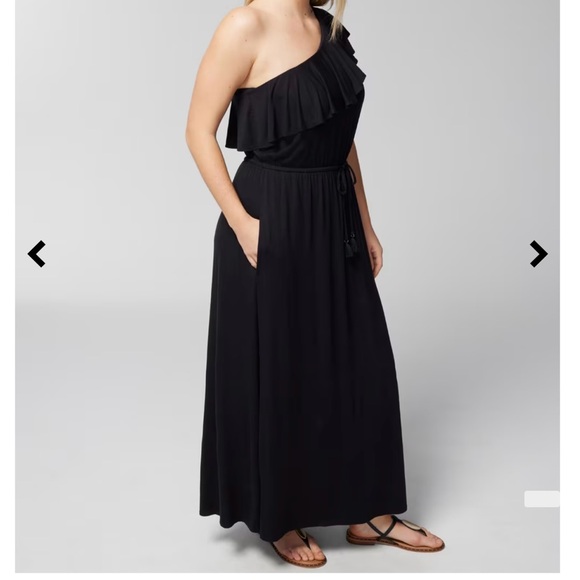 Soma Soft Jersey One-Shoulder Maxi Bra Dress - Picture 16 of 16